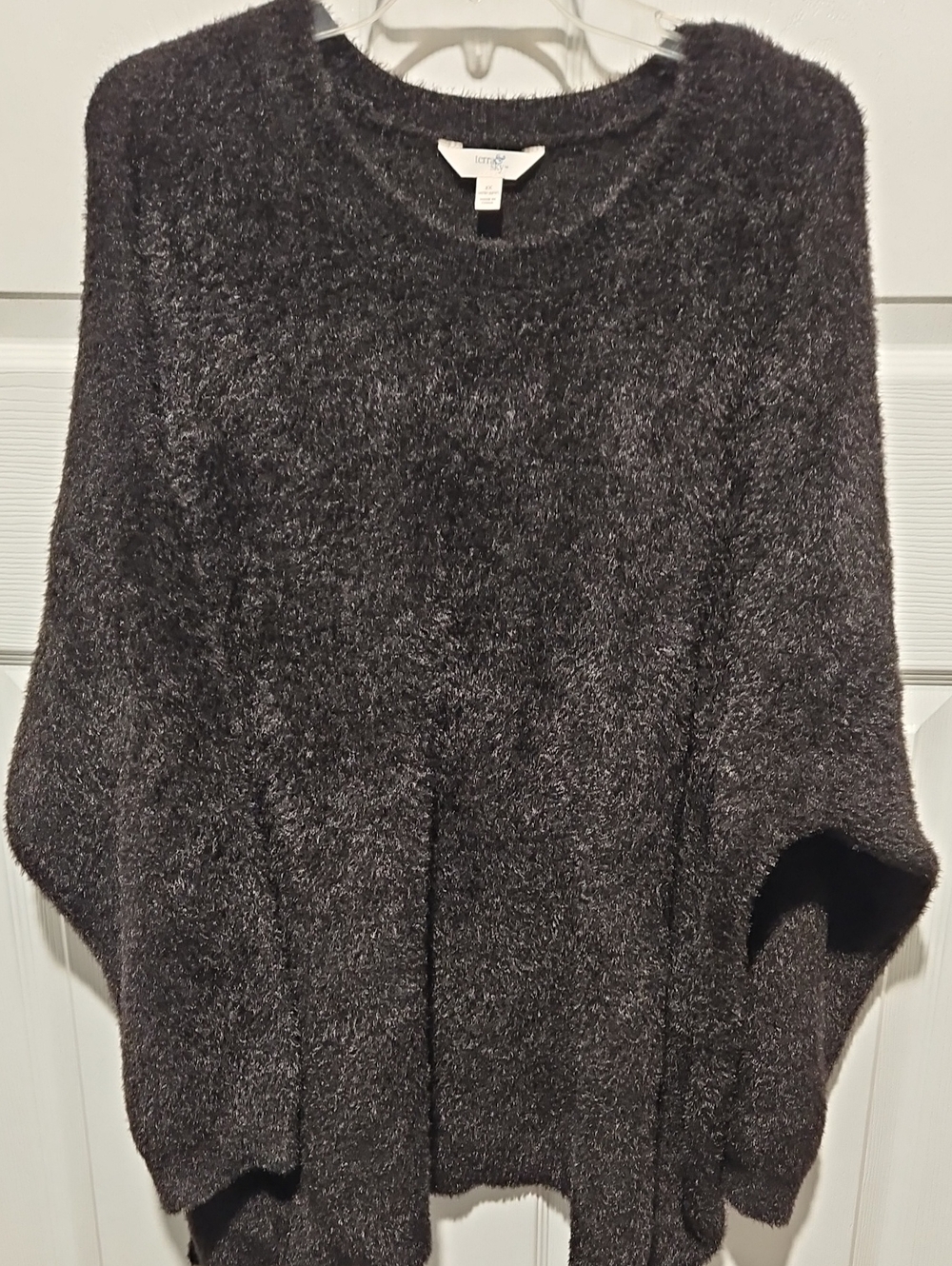 Cozy Black Fuzzy Women's Sweater